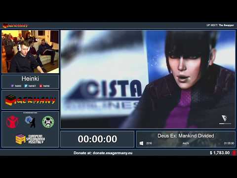 #ESAGermany17 Speedruns - Deus Ex: Mankind Divided [Any%] by Heinki in 1:04:19 - Part 44