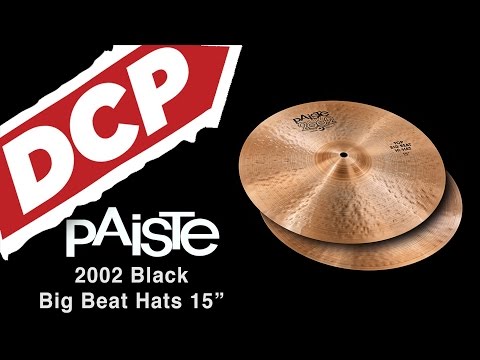 Paiste 2002 Black Big Beat Hi Hat Cymbals 15"
