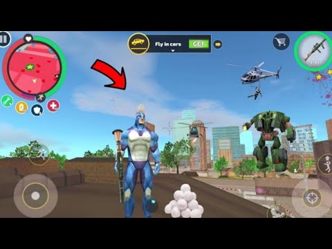 Rope Hero Vice Town - (Rope Hero Fight Army Base) Monster Truck Stuck in Cave - Android Gameplay HD