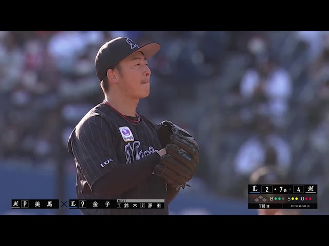 【7回表】マリーンズ・美馬 今季初勝利に向けて7回2失点の好投!! 2021/4/10 M-L