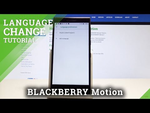 How to Set Up Language on BLACKBERRY Motion - Change Language Tutorial