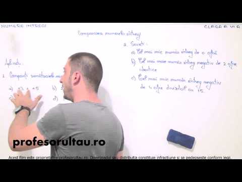 ordonarea numerelor intregi exemple - profesorultau.ro