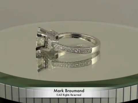 2.58ct Princess Cut Diamond Engagement Anniversary Ring- Mark Broumand