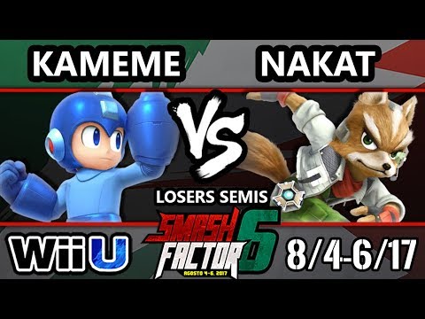 Smash Factor 6 Smash 4 - DNG | Kameme (Mega Man, Wario, Cloud) vs.CLG |  Nakat (Fox, DK) Wii U LS