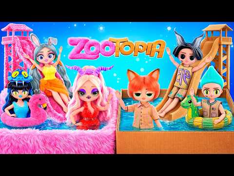 Zootopia 2: Fluffy & Cardboard Vacation! 6 DIY Fashion for Dolls