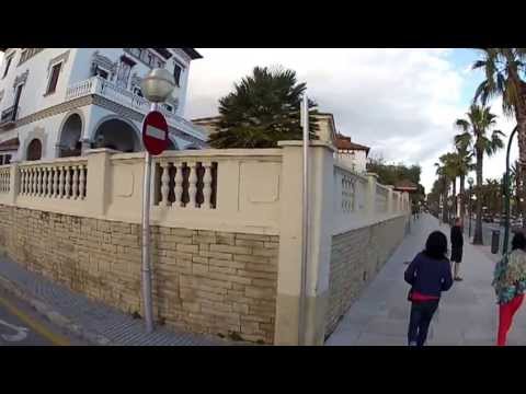Salou променад около вилл в стиле барокко. GoPro. 