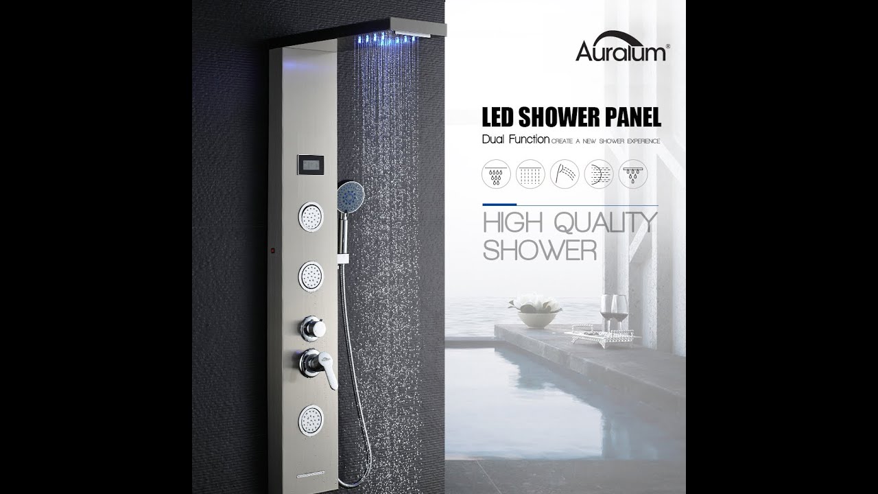 Luxe Panneau de Douche Colonne de Douche Hydromassante LED Panneau de Douche NVT820