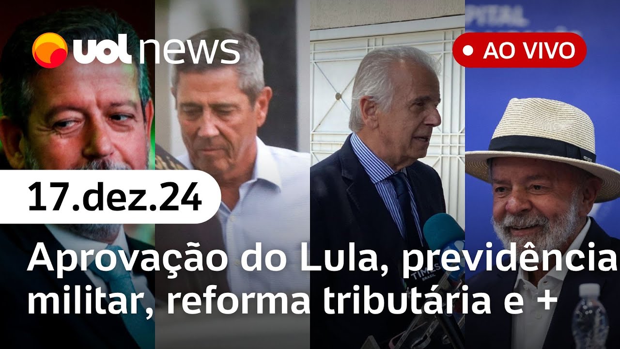 Lula tem 35% de aprovação e 34% de reprovação; Câmara vota pacote fiscal e + l UOL News ao vivo