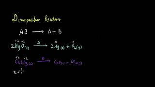Decomposition reactions | Redox Reactions | Chemistry | Khan Academy