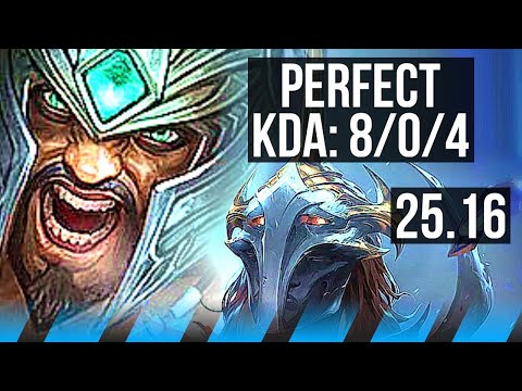 TRYNDAMERE vs VIKTOR (MID) | 8/0/4, Legendary | KR Master | 25.16