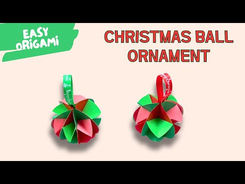 Easy Christmas Origami Santa Hat Ornament Step by Step