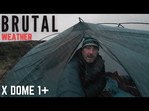 Stormy Winter Wild Camping ! | Smashed by Strong Winds & Heavy Rain in the Durston X Dome 1