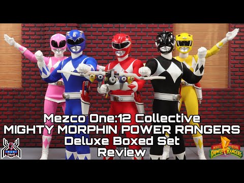Mezco One:12 Collective MIGHTY MORPHIN POWER RANGERS Deluxe Boxed Set MMPR Figure Review