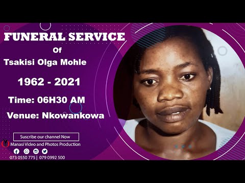 Funeral service of Tsakisi Olga Mohlabe