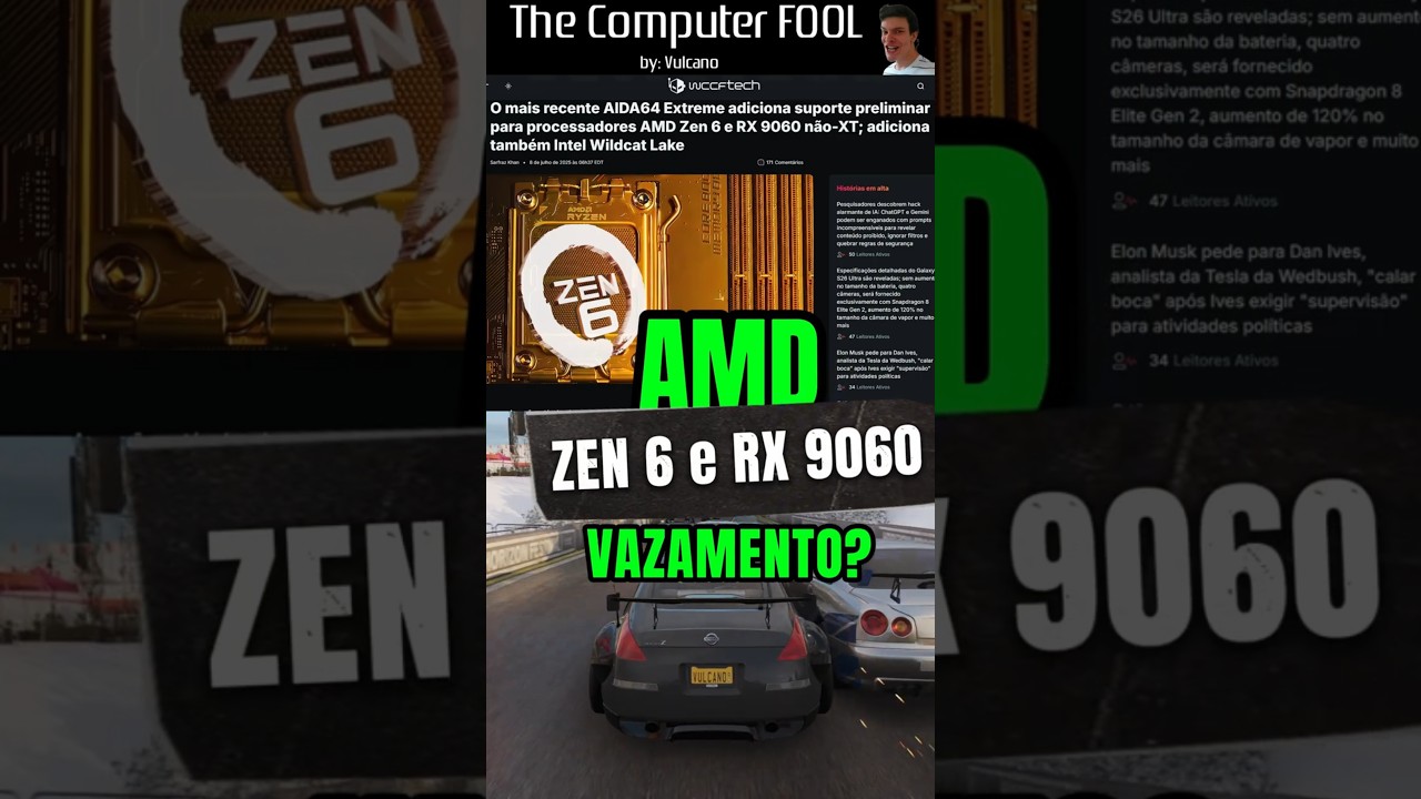 Chegadas do AMD Zen 6 e RX 9060? #cpu #gpu #amd