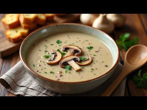 This incredible creamy mushroom soup always warms my heart! Simple and delicious