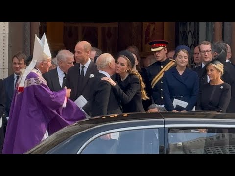 Princess Catherine Kisses the King at Duchess of Kent’s Funeral (Full Exit Video)