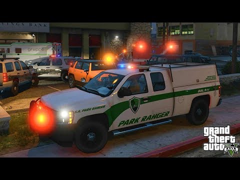 GTA 5 MODS LSPDFR 981  - PARK RANGER PATROL!!! (GTA 5 REAL LIFE PC MOD)