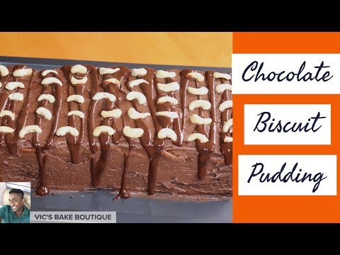 Chocolate Biscuit Pudding - Sri Lankan Recipes - @vicsfoodtube
