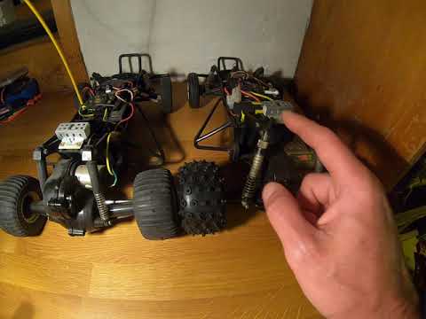 Spot the difference between used Tamiya Grasshopper and Hornet RC cars