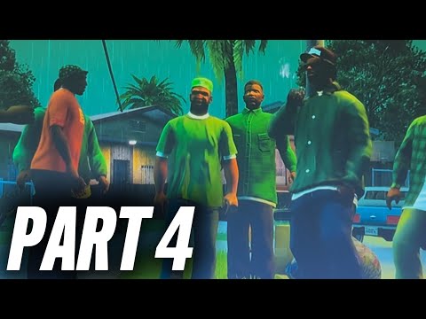 Me Playing GTA San Andreas Definitive Edition Gameplay Part 4 - BALLAS VS GROVE STREET