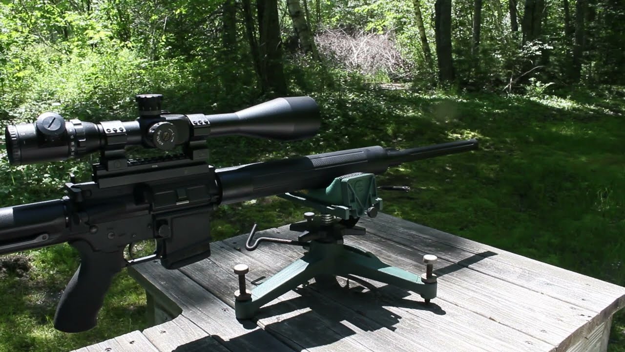 shooting the stag arms AR15 with factory 52gn black hills hollow point ammo