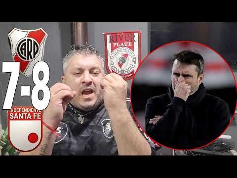 River Plate 7 vs 8 Ind Santa Fe PENALES Reaccion re caliente