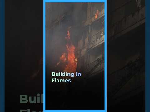 Massive Blaze in Tirana: Building Engulfed in Flames, Smoke Covers Skyline