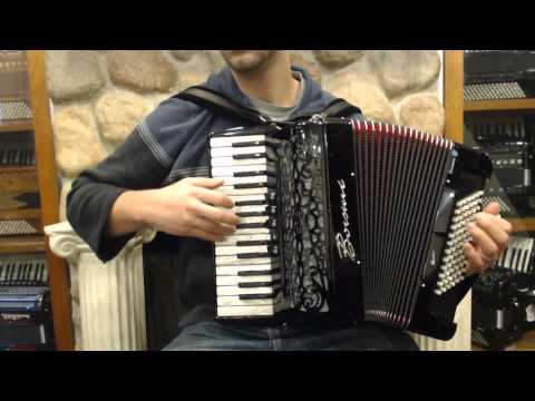 1792 - Excellent Black Borsini Vagabond Piano Accordion LMM 30 72 $3999