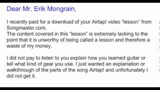 Erik Mongrain - AirTap! Lesson/Tutorial, MP3 and Tab FREE DOWNLOAD