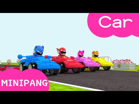 Learn colors with Miniforce | car | cars | Color car | slide | Color play | Mini-Pang TV 3D Play