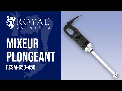 Vidéo - Mixeur plongeant - 650 W - Royal Catering - 450 mm - 8 000 - 18 000 tr/min