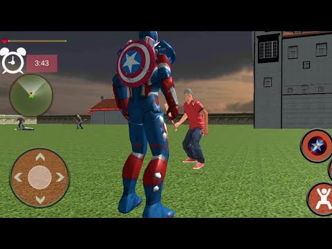 Flying Captain Superhero Robot Crime City Battle | Captain Hero City Rescue - Android GamePlay