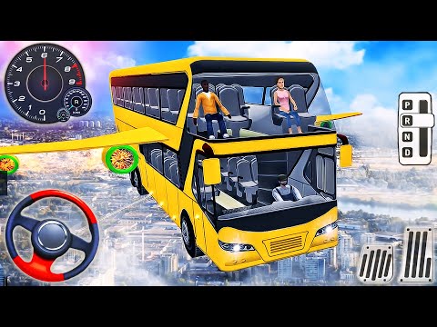 Flying Bus Driving Simulator 3D - Real Air Coach Bus Driver - Android GamePlay #3