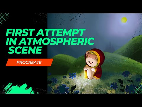 Procreate First Attempt in Atmospheric Scene - Princess Kitty Escape Adventure