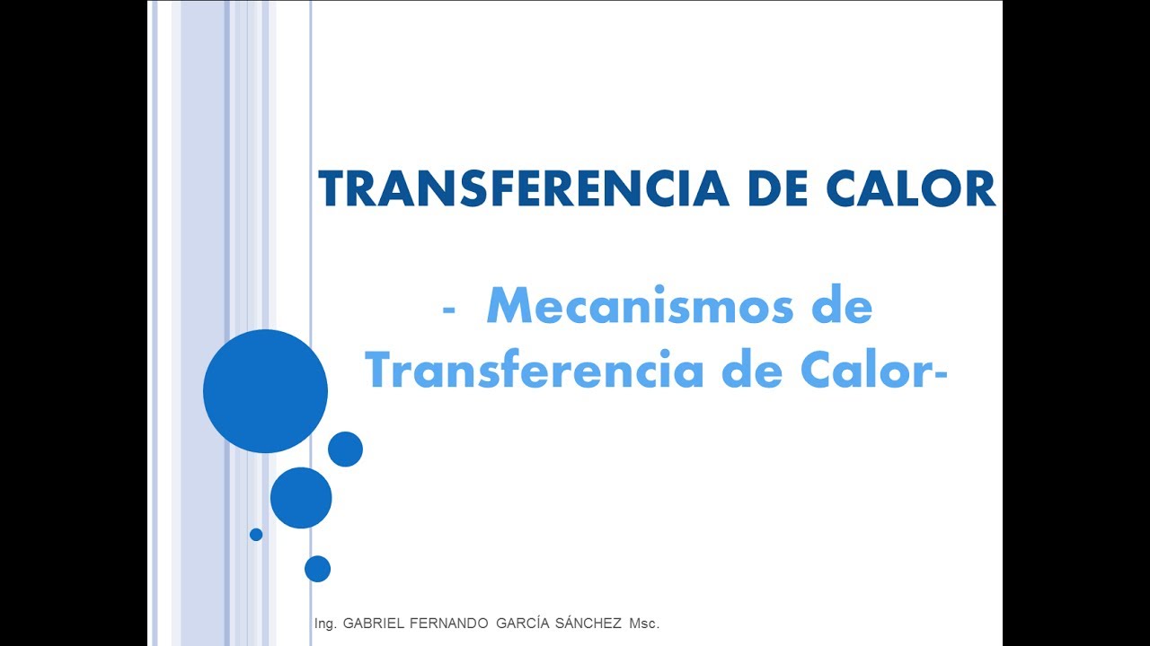 Introducción a la Transferencia de Calor  - Mecanismos de Transferencia de Calor - Clase 1