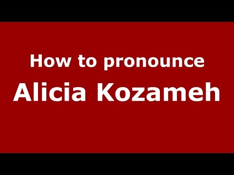 How to pronounce Alicia Kozameh (Spanish/Argentina) - PronounceNames.com