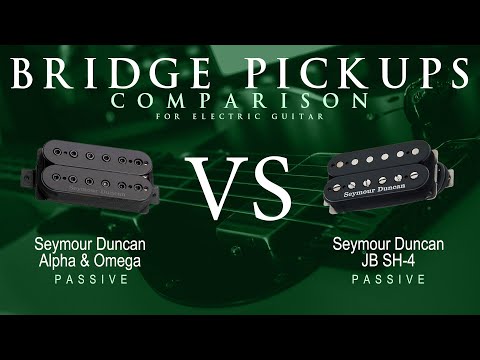 Seymour Duncan ALPHA & OMEGA vs JB SH-4 - Passive Bridge Pickup Guitar Tone Comparison Demo