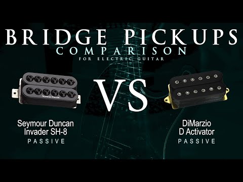 Seymour Duncan INVADER SH-8 vs DiMarzio D ACTIVATOR - Passive Bridge Guitar Pickup Comparison Demo
