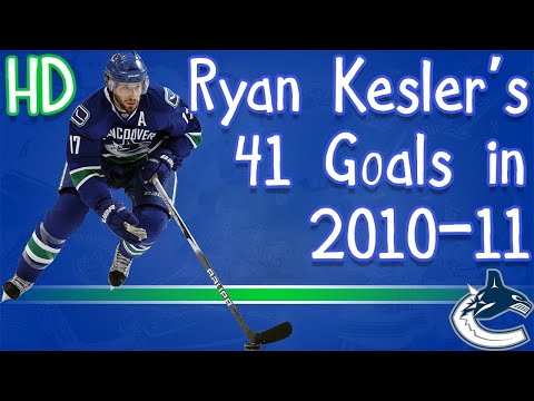 Ryan Kesler's 41 Goals in 2010-11 (HD)