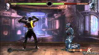 MK9 - Kratos 77% And 71% Midscreen Combos (Without X-RAY) - Mortal Kombat 9 (2011)