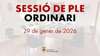 Ple Municipal Ordinari del 29 de gener de 2026