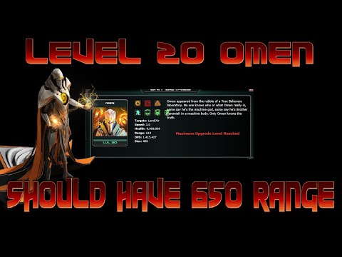 Level 20 Omen Should Have 650 Range (War Commander)