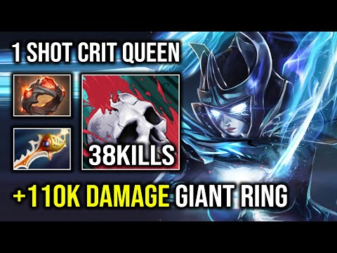 +110K Total Damage Giant Ring Level 30 Phantom Assassin Late Game 1K GPM Dota 2
