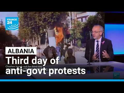 Police and protesters face off in Albania on third day of anti-govt demonstrations