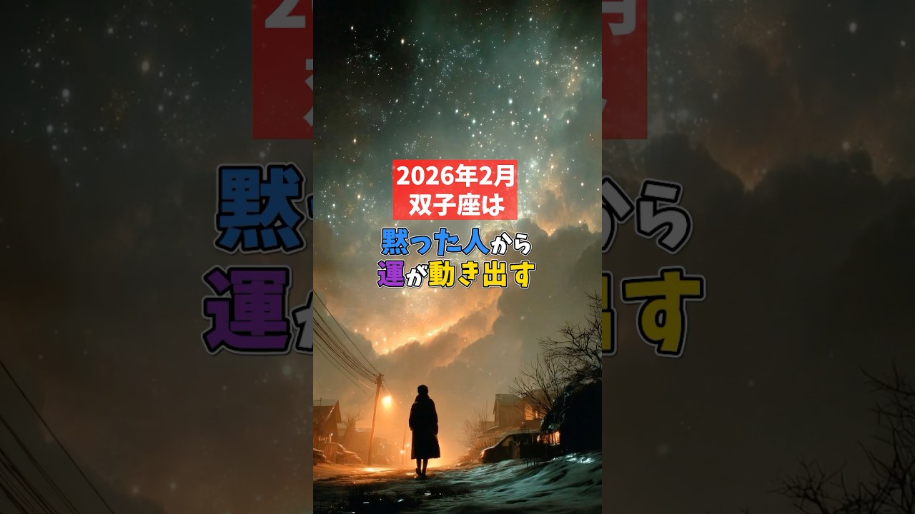 2026年2月の双子座は黙った人から運が動き出す #スピリチュアル #占い #星占い #双子座