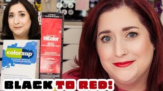 RED HAIR | How I Removed Black Dye & Dyed My Hair RED - Color Zap & HiColor