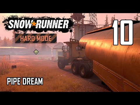 SnowRunner Hard Mode Strategic Walkthrough Ep 10 - Pipe Dream