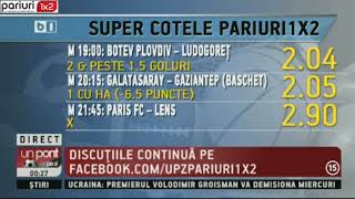 SUPER COTELE PARIURI1X2: Investim pe baschet si fotbal!