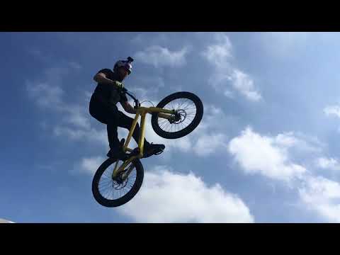 Danny MacAskill with a mammoth leap. 1 giant leap for Danny 1 huge crowd happy. RidgeMonster.com